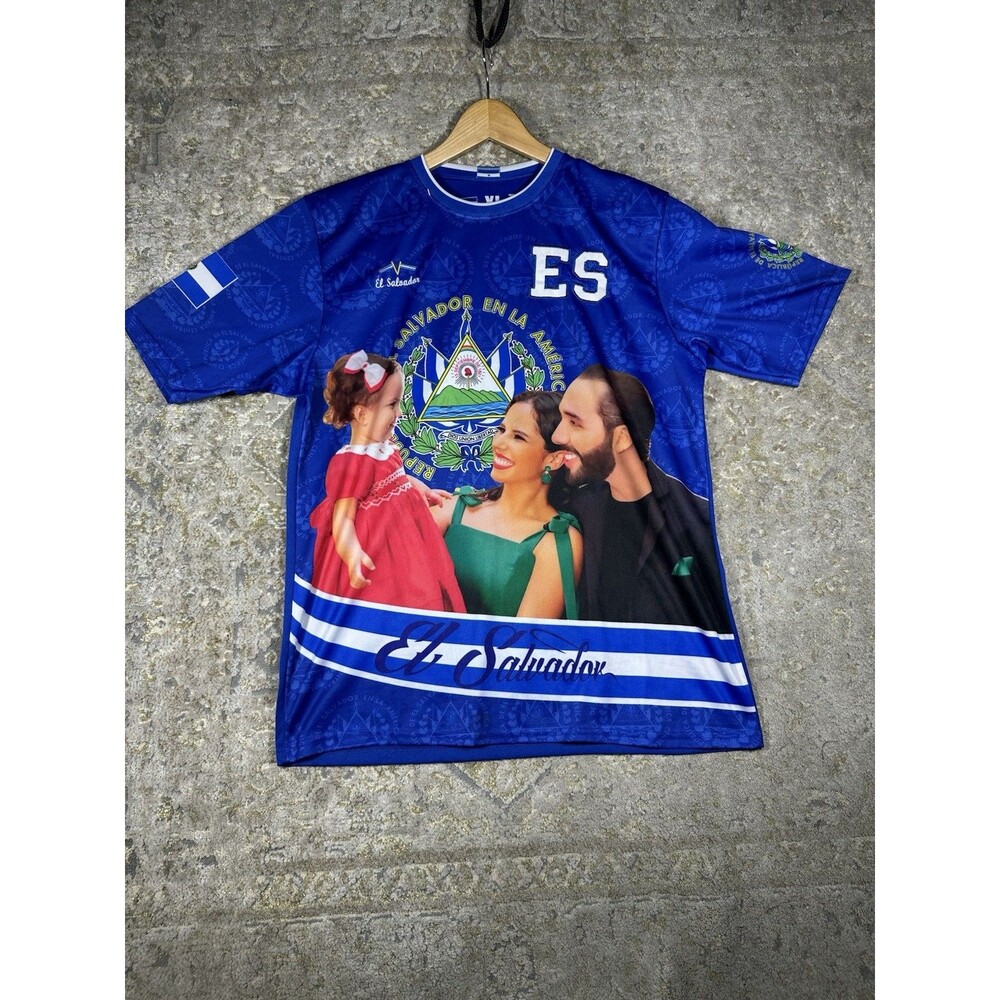 El Salvador Nayib Bukele T-Shirt All Over Print Jersey Size XL